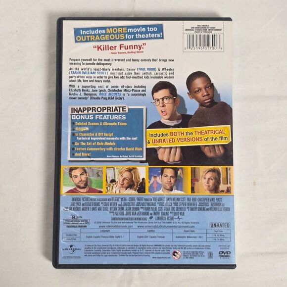 Role Models (2008, Unrated DVD) - Picture 3 of 3